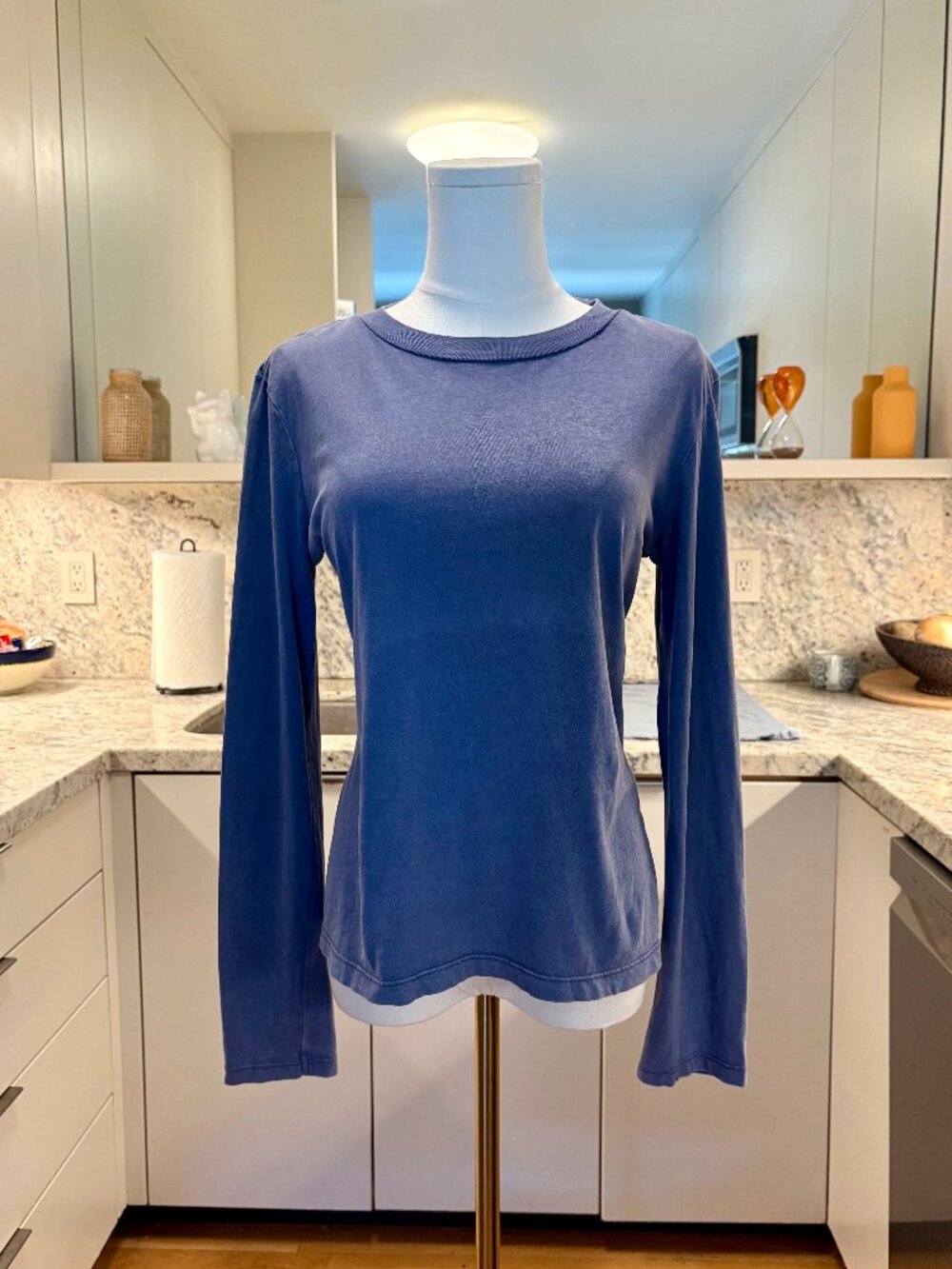 Zara Blue Long Sleeve Top